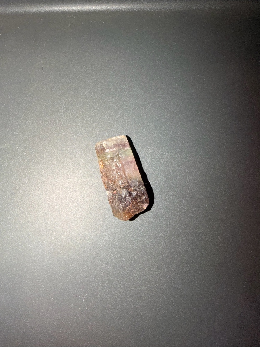 Raw Multicolor Tourmaline Crystal Pendant Stone - Natural Green & Pink